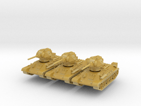 T-34-76 1942 fact. 183 late (x3) 1/200 in Tan Fine Detail Plastic