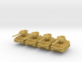 Tiger I mid (x4) 1/350 in Tan Fine Detail Plastic