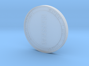 Poker chip in Clear Ultra Fine Detail Plastic