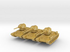 T-34-76 1943 fact. 183 early (x3) 1/200 in Tan Fine Detail Plastic