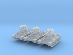 T-34-76 1943 fact. 183 early (x3) 1/285 in Clear Ultra Fine Detail Plastic