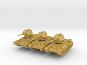 T-34-76 1943 fact. 183 late (x3) 1/200 in Tan Fine Detail Plastic