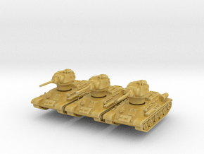T-34-76 1944 fact. 183 early (x3) 1/285 in Tan Fine Detail Plastic