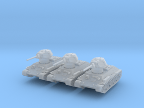 T-34-76 1942 fact. 112 early (x3) 1/285 in Clear Ultra Fine Detail Plastic