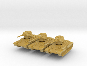 T-34-76 1942 fact. 112 late (x3) 1/220 in Tan Fine Detail Plastic