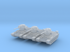 T-34-76 1943 fact. 112 early (x3) 1/285 in Clear Ultra Fine Detail Plastic