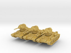 T-34-76 1944 fact. 112 early (x3) 1/285 in Tan Fine Detail Plastic