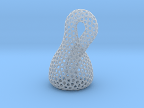 Klein bottle irregular holes weave in Clear Ultra Fine Detail Plastic