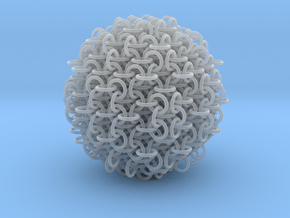 3D chainmaille ball in Clear Ultra Fine Detail Plastic