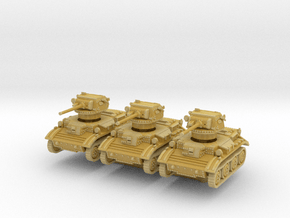 A17 Tetrarch tank (x3) 1/200 in Tan Fine Detail Plastic