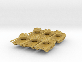 T-72 A (x6) 1/400 in Tan Fine Detail Plastic