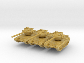 T-72 A (x3) 1/350 in Tan Fine Detail Plastic