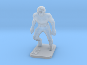 Defensive Back in Clear Ultra Fine Detail Plastic