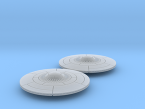 6mm Flying Saucers (2) in Clear Ultra Fine Detail Plastic