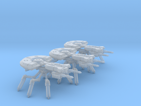 6mm Spider Tanks (3) in Clear Ultra Fine Detail Plastic