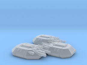 Angular Dropship Turrets (3) in Clear Ultra Fine Detail Plastic