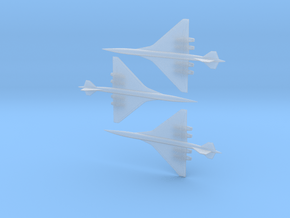 1/700 BOEING 2707-300 SUPERSONIC TRANSPORT 3 PACK in Clear Ultra Fine Detail Plastic