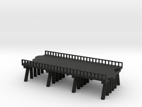 N Scale Causeway without transitions in Black Natural Versatile Plastic