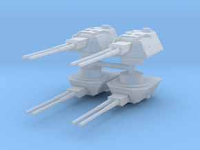 Flakpanzer E-100 turret (x4) 1/285 in Clear Ultra Fine Detail Plastic