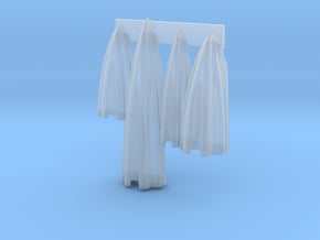 Coat Rack HO scale in Clear Ultra Fine Detail Plastic