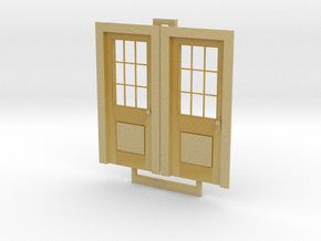 HO Doors With Knobs in Tan Fine Detail Plastic
