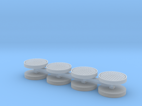 ~32 HO inch Manhole Covers in Clear Ultra Fine Detail Plastic