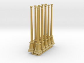 10 x HO Scale lamp posts in Tan Fine Detail Plastic