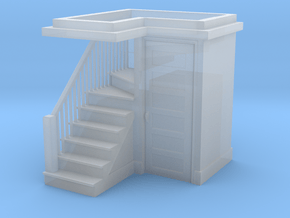 HO Scale staircase 2 in Clear Ultra Fine Detail Plastic