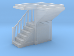 HO Scale staircase 3 in Clear Ultra Fine Detail Plastic