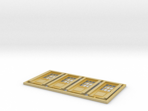 HO Scale set of four - 6' 10" x 34 " No 5 standard in Tan Fine Detail Plastic