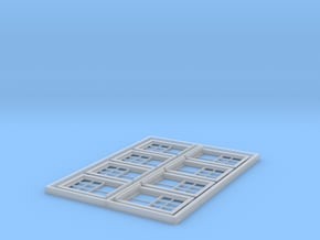 HO Scale set of 8 CPR No.4 standard windows in Clear Ultra Fine Detail Plastic