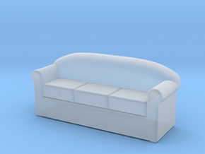 HO Scale 3 seat sofa in Clear Ultra Fine Detail Plastic