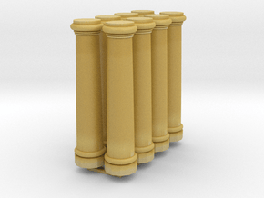 HO Scale 12 ft tall pillars in Tan Fine Detail Plastic