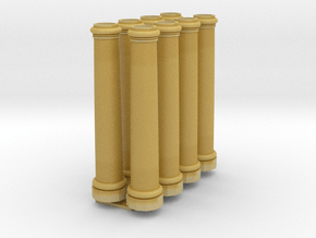 HO Scale 20 ft x 48 inch pillars in Tan Fine Detail Plastic