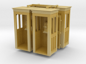 1:48 scale northern telecom phone booths in Tan Fine Detail Plastic