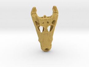 Jacaré Alligator skull - 64 mm in Tan Fine Detail Plastic