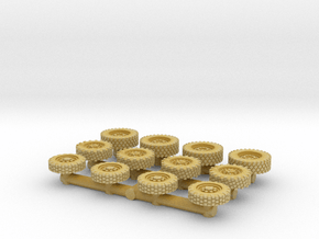 US Modern Wheels set (x12) 1/76 in Tan Fine Detail Plastic