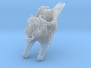 Giraffe Skull Pendant in Clear Ultra Fine Detail Plastic