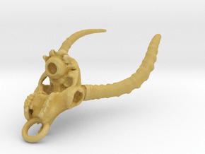 Impala Skull Pendant in Tan Fine Detail Plastic