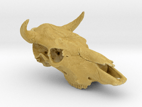 Bull With Horns Pendant in Tan Fine Detail Plastic
