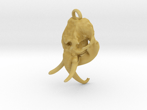 Elephant skull in Tan Fine Detail Plastic