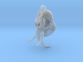 Elephant skull in Clear Ultra Fine Detail Plastic