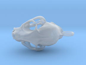 Mountain Lion Puma skull pendant (vertical loop) in Clear Ultra Fine Detail Plastic