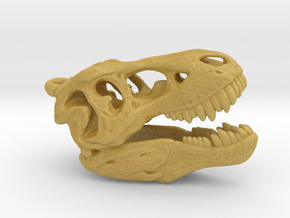 Tyrannosaurus rex pendant 25mm with loop in Tan Fine Detail Plastic
