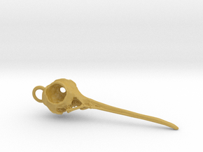 Hummingbird Skull 30mm With Loop in Tan Fine Detail Plastic