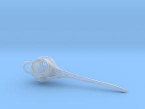 Hummingbird Skull 30mm With Loop in Clear Ultra Fine Detail Plastic