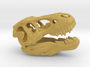 Tyrannosaurus rex skull - 40mm in Tan Fine Detail Plastic