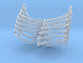 Ribcage Earring Pair in Clear Ultra Fine Detail Plastic