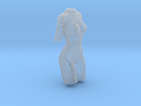 Female Nude Sculpture - Voronoi Mesh in Clear Ultra Fine Detail Plastic
