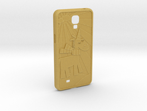 Unicorn Phone Case for Galaxy S4 in Tan Fine Detail Plastic